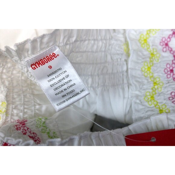 2009 Gymboree Pretty Lady Tank top Ruffle Swing Shirt sz 9 Embroidered Shirred - Picture 5 of 5